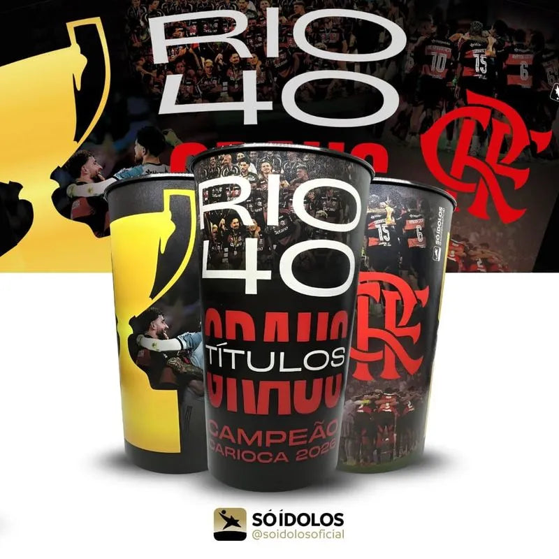 Copo Flamengo Rio 40° - 40x Campeão Carioca - Só Ídolos