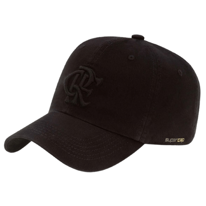 Boné Flamengo -  Aba Curva Zico 6 Gomos Preto