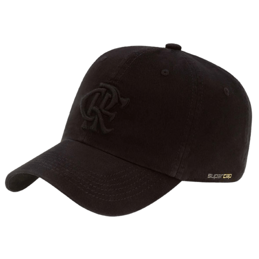 Boné Flamengo -  Aba Curva Zico 6 Gomos Preto