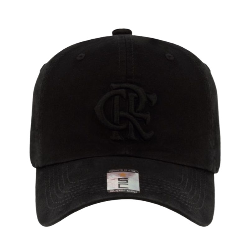 Boné Flamengo -  Aba Curva Zico 6 Gomos Preto