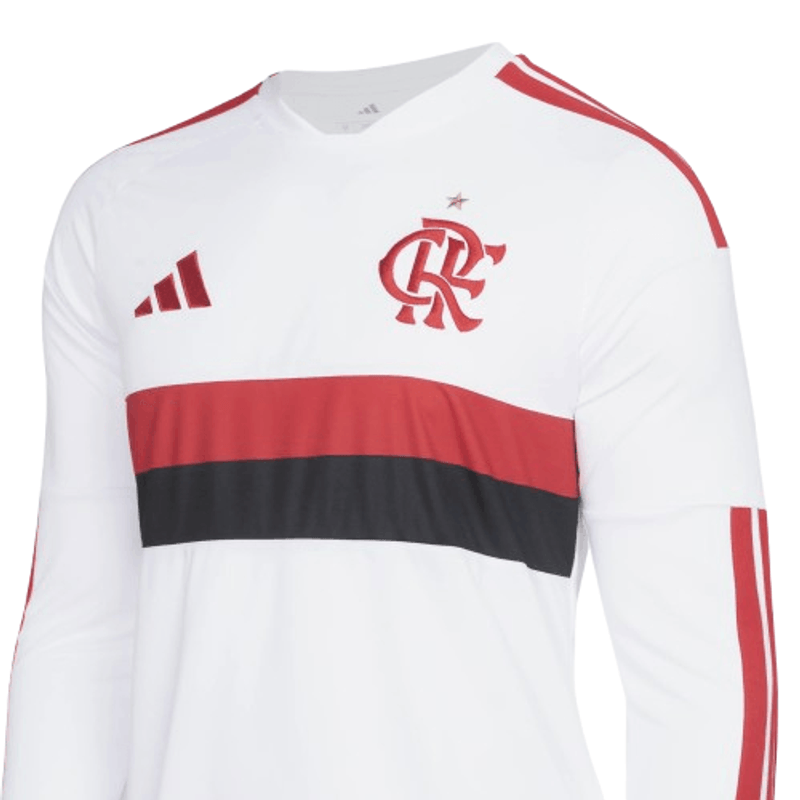 Manto Flamengo - Jogo 2 Branco Manga Longa Adidas 2026